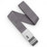 AeroMag-Gray belt with a white buckle on a white background