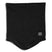 AerogridNeckWarmer-A black ribbed knit neck gaiter or balaclava with a small white XTM logo on the lower right, displayed flat against a white background.