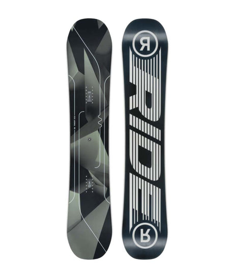 Agenda- Black and grey snowboard on a white background