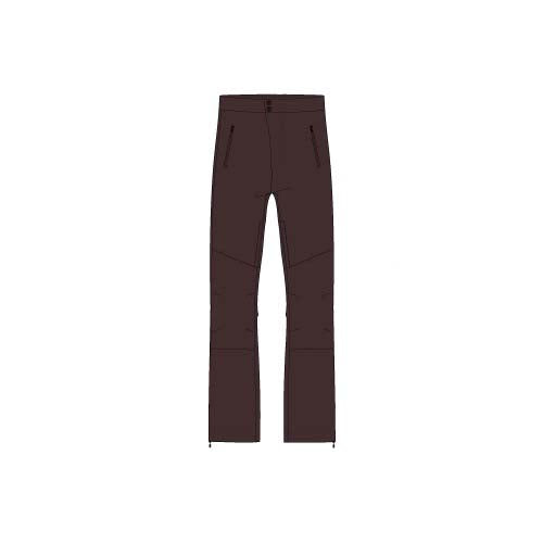 AlessandraPant- Brown ski pants on a white background