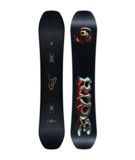 Algorythm- Black multicolored snowboard on a white background