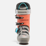 Alltrack90HVBOA- Coral and light brown ski boot on a white background 