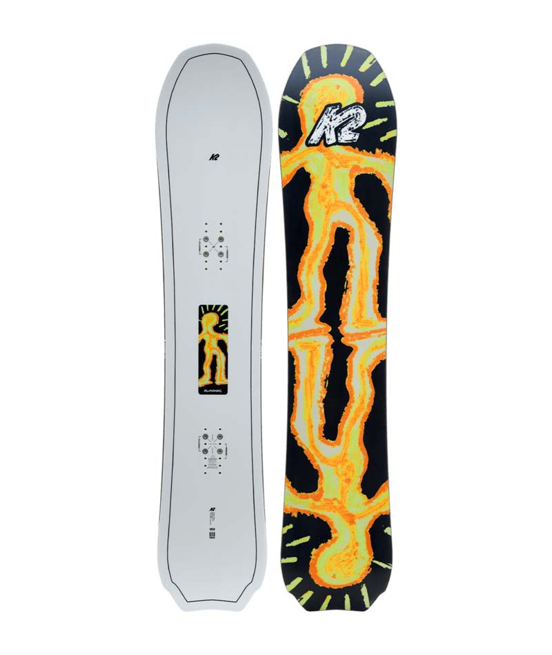 Almanac- White multicolored snowboard on a white background