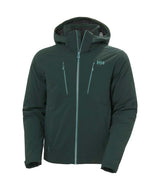 Alpha4.0Jacket-Green jacket with a hood on a white background