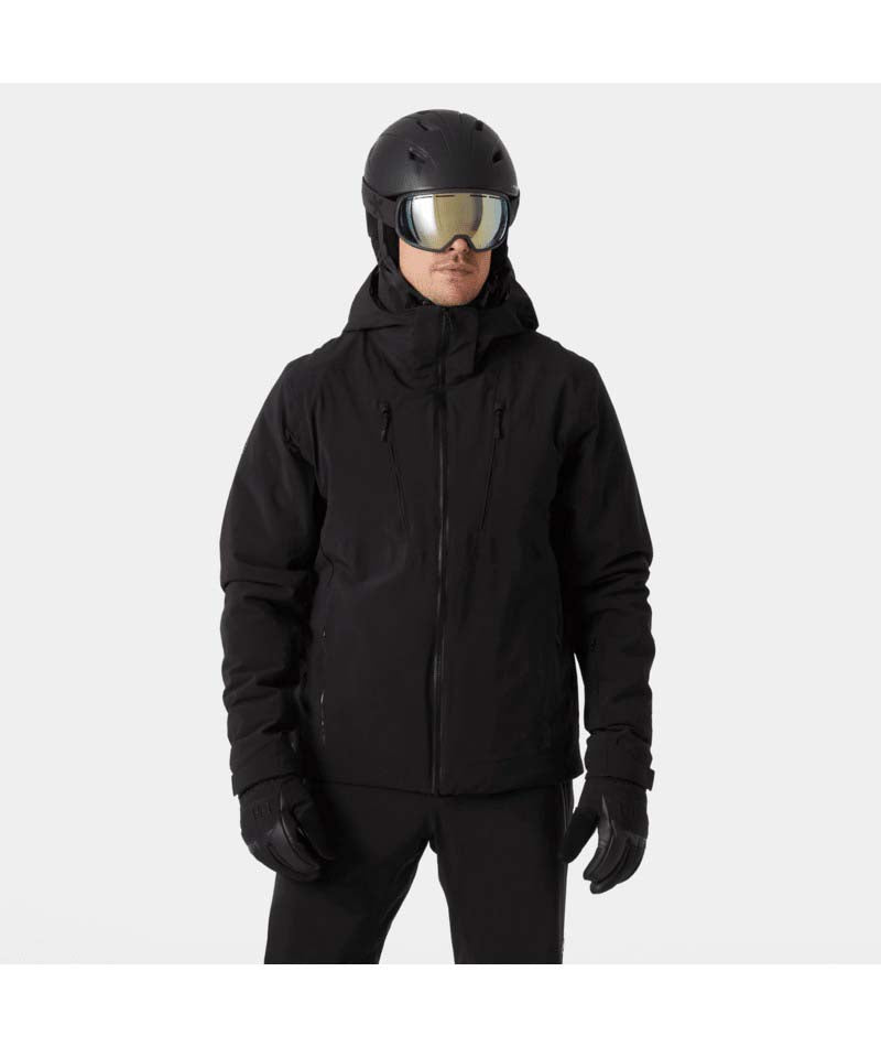 Alpha4.0Jacket-Black jacket with a hood on a white background