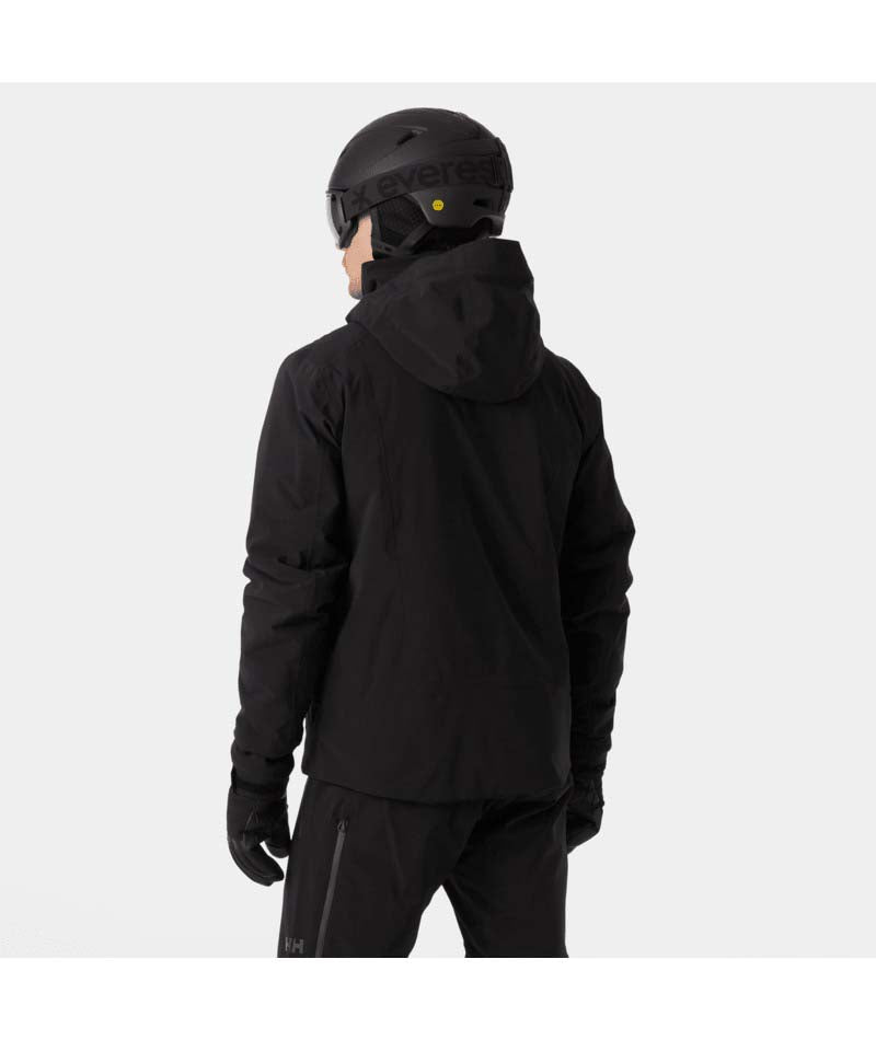Alpha4.0Jacket-Black jacket with a hood on a white background