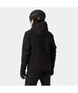 Alpha4.0Jacket-Black jacket with a hood on a white background