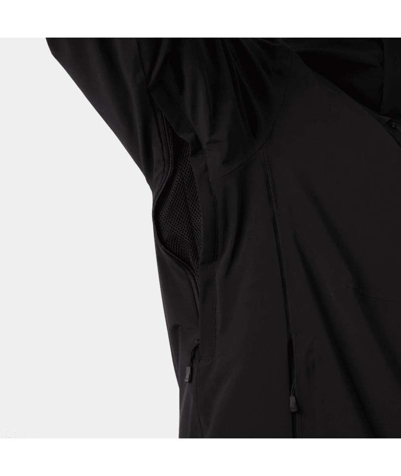 Alpha4.0Jacket-Black jacket with a hood on a white background