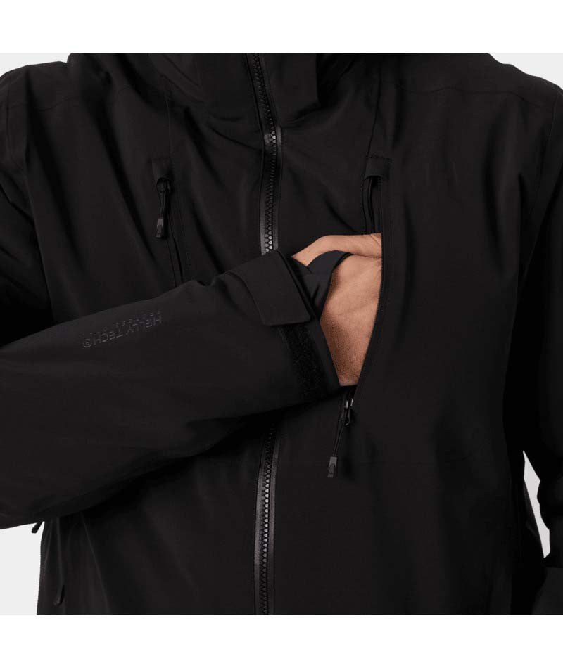Alpha4.0Jacket-Black jacket with a hood on a white background