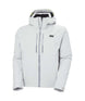 AlphaLifaloftJacket-Light gray hooded jacket with brand logo on a white background