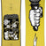 Alternator-Yellow snowboard with a microphone graphic and text on a black background