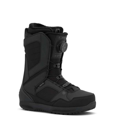 Anthem- Black snowboard boot on a white background