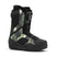 Anthem- Black and green snowboard boot on a white background