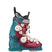 AnthemZonalBOA95- Teal and red ski boot with K2 branding on a white background