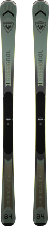 Arcade84Flat- Green ski on a white background 