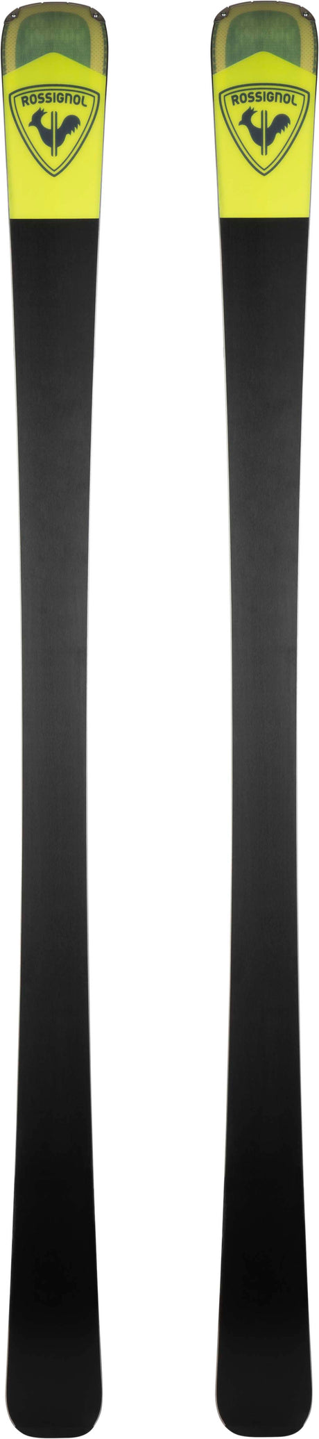 Arcade84Flat- Yellow and black base of the ski on a white background