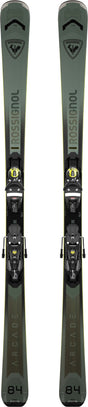 Arcade84_Konect- Green ski with system binding on a white background 