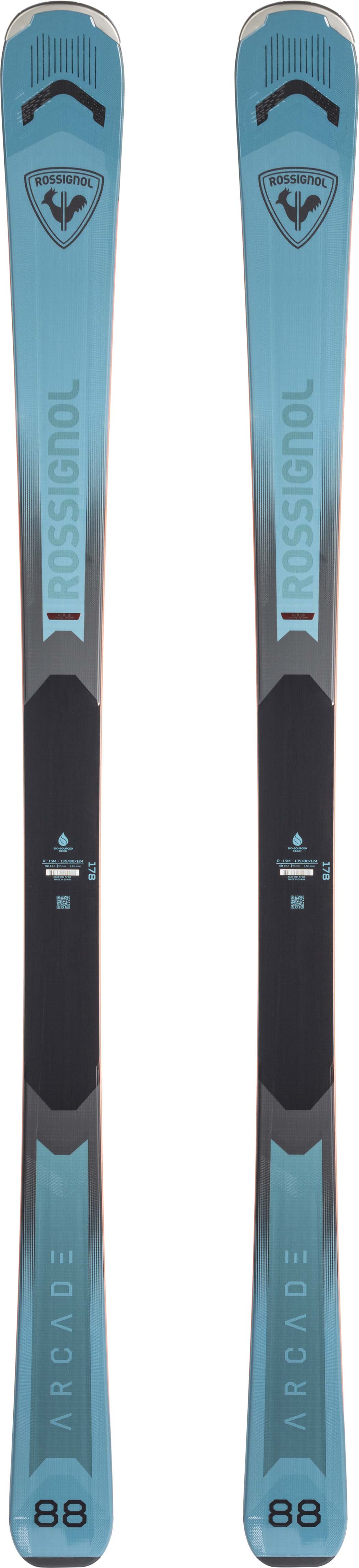 Arcade88Flat- Blue ski on a white background