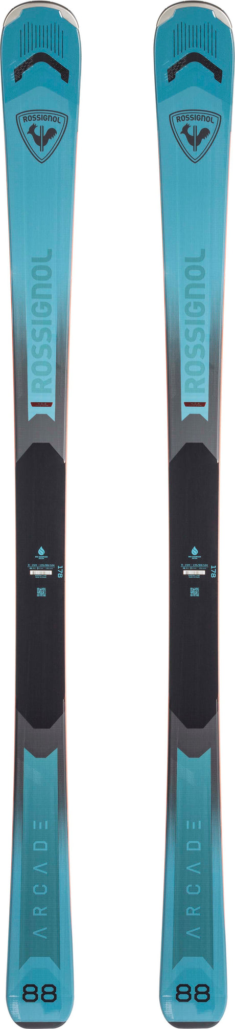 Arcade88Flat- Blue ski on a white background