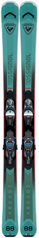 Arcade88_Konect- Teal and black ski on a white background 