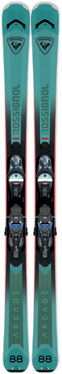 Arcade88_Konect- Teal and black ski on a white background 