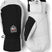 ArmyLeatherPatrolMitt-Pair of white and black mittens with a visible brand logo on a white background