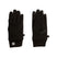 ArticLinerGlove-A pair of black athletic gloves shown flat against a white background, with one glove displaying a small white square logo patch on the cuff and the other showing textured grip panels on the fingers.