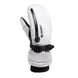 WArrcticMitts-White ski glove with black strap and visible brand logo on a white background