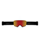 ArticleII-Giro ski goggles with red lens on a white background