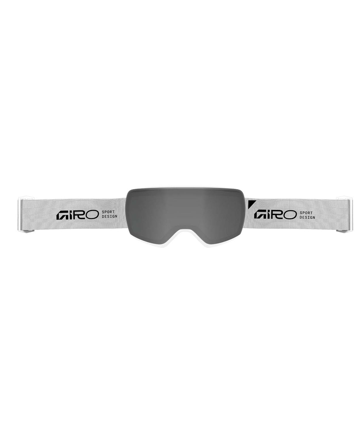 ArticleII-Giro ski goggles with a black lens on a white background