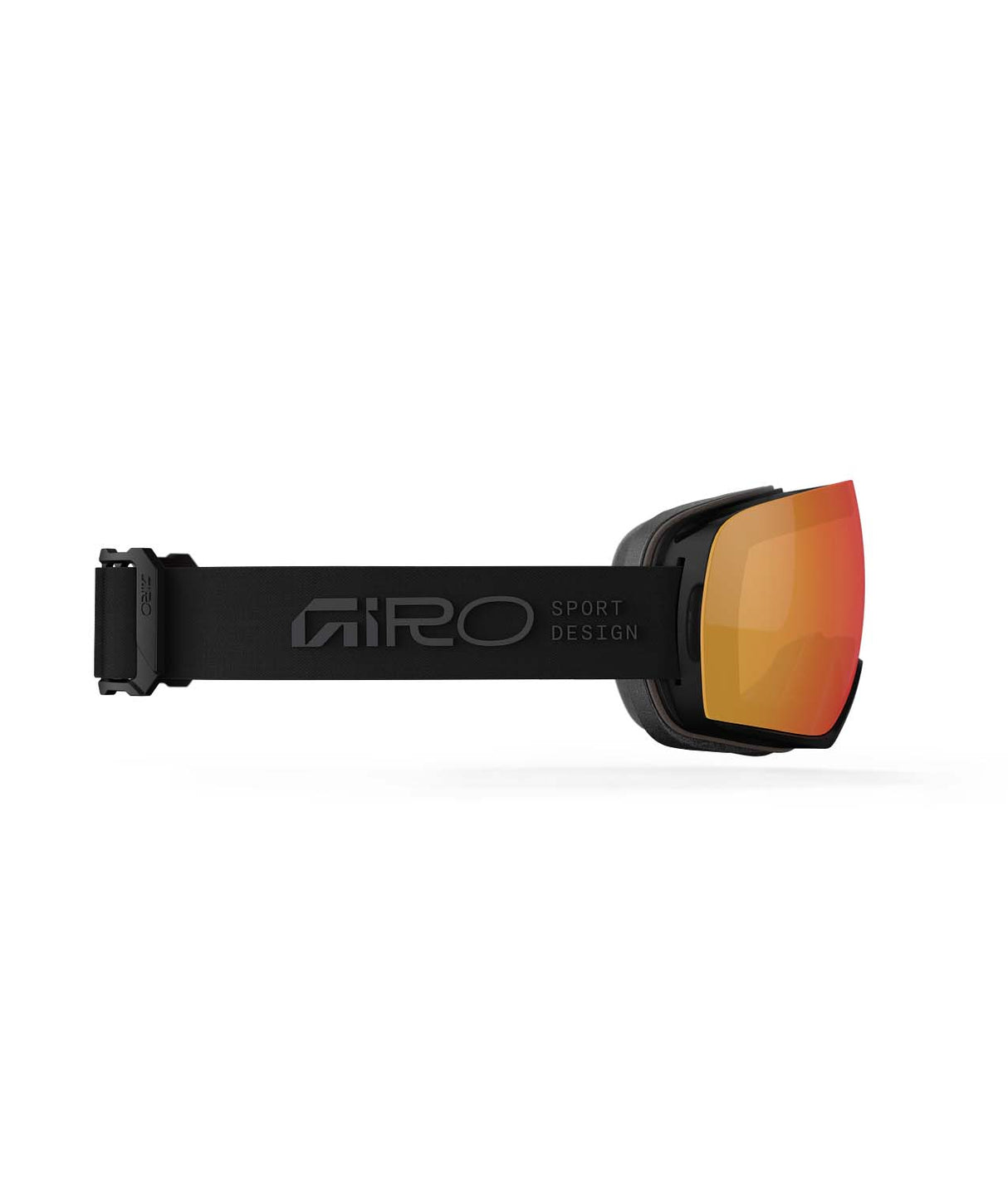 ArticleII-Giro ski goggles with red lens on a white background