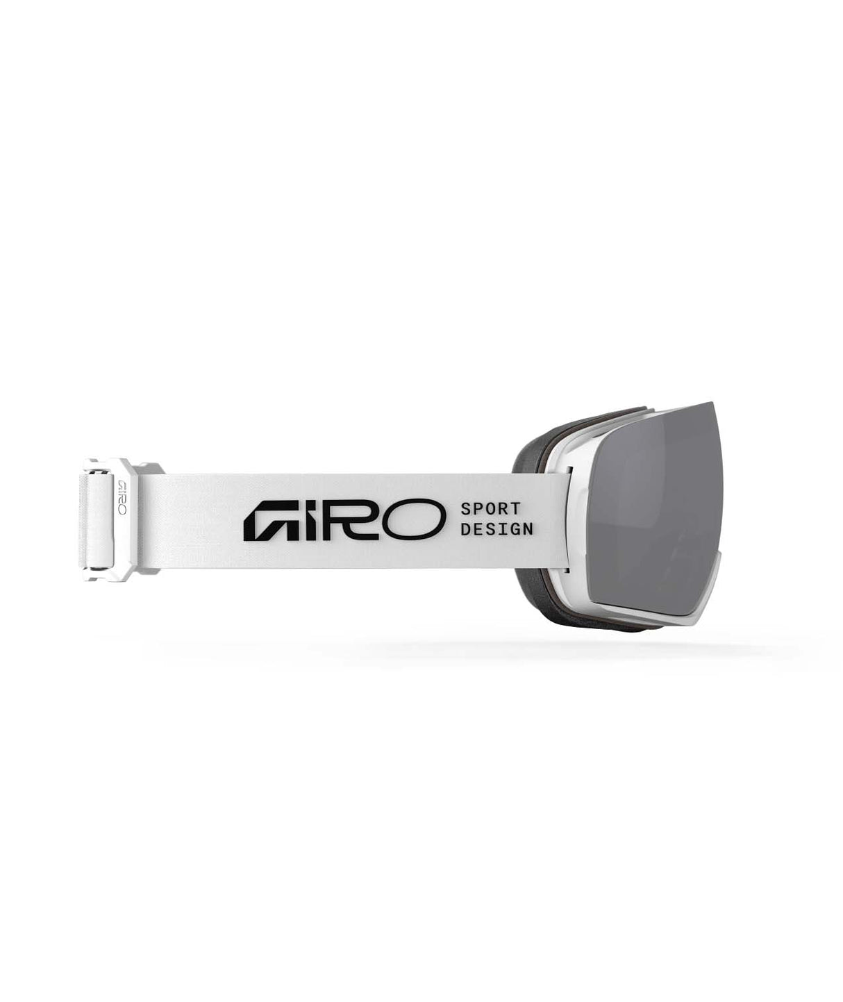 ArticleII-Giro ski goggles with a black lens on a white background