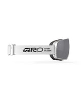 ArticleII-Giro ski goggles with a black lens on a white background