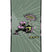 Artifact- Green snowboard deck with a graphic design on a white background