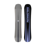 AssassinPro- Grey, purple, and black snowboard on a white background