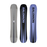 AssassinPro- Grey, purple, and black snowboard on a white background