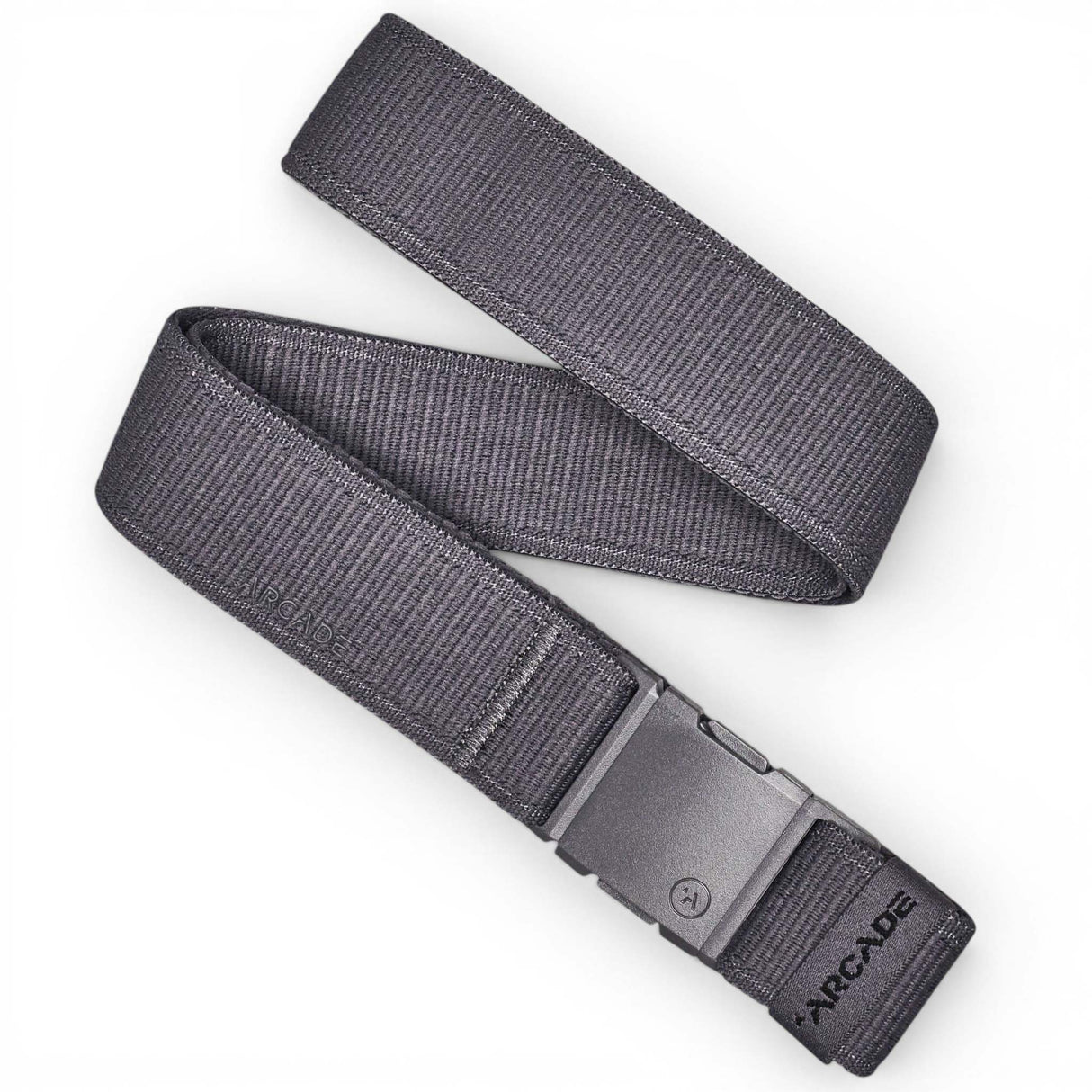 Atlas-Grey belt with a buckle on a white background
