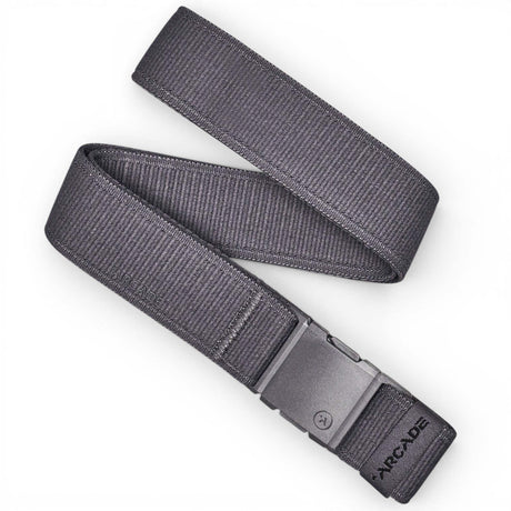 Atlas-Grey belt with a buckle on a white background