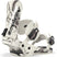 Atlas- Cream and brown snowboard bindings on a white background