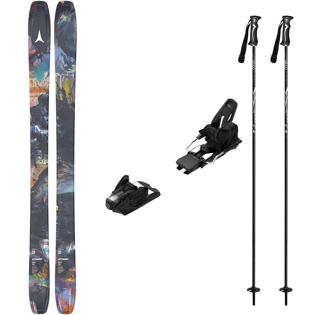 Atomic Bent 100 Adult Skis 2027 with Strive 12 Bindings Ski Package