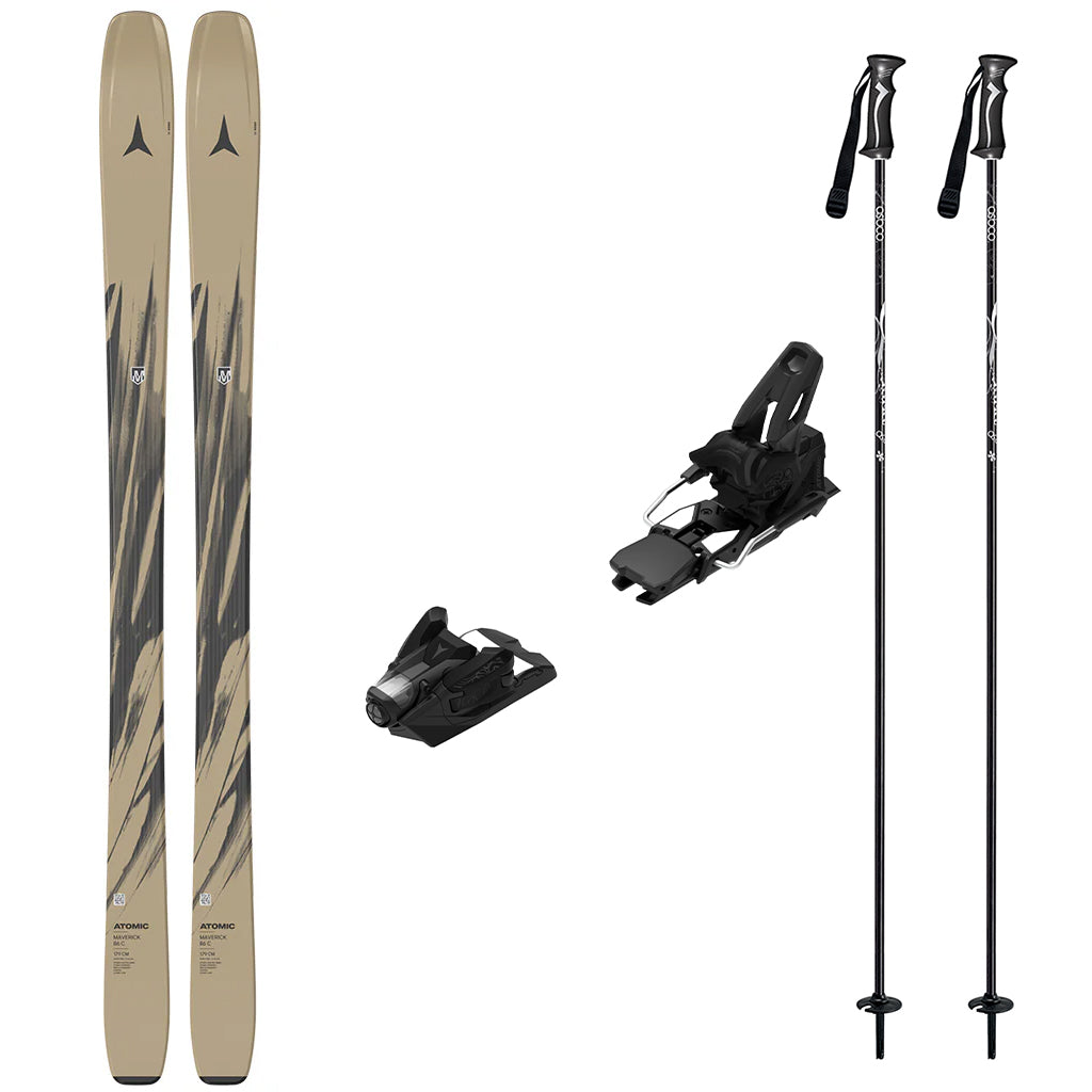 Atomic Maverick 86 C Mens Skis 2027 with Strive 12 Bindings Ski Package
