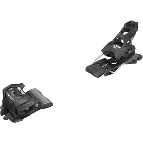 Attack 14-Two black ski bindings on a white background