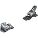 Attack 14-Two grey ski bindings on a white background