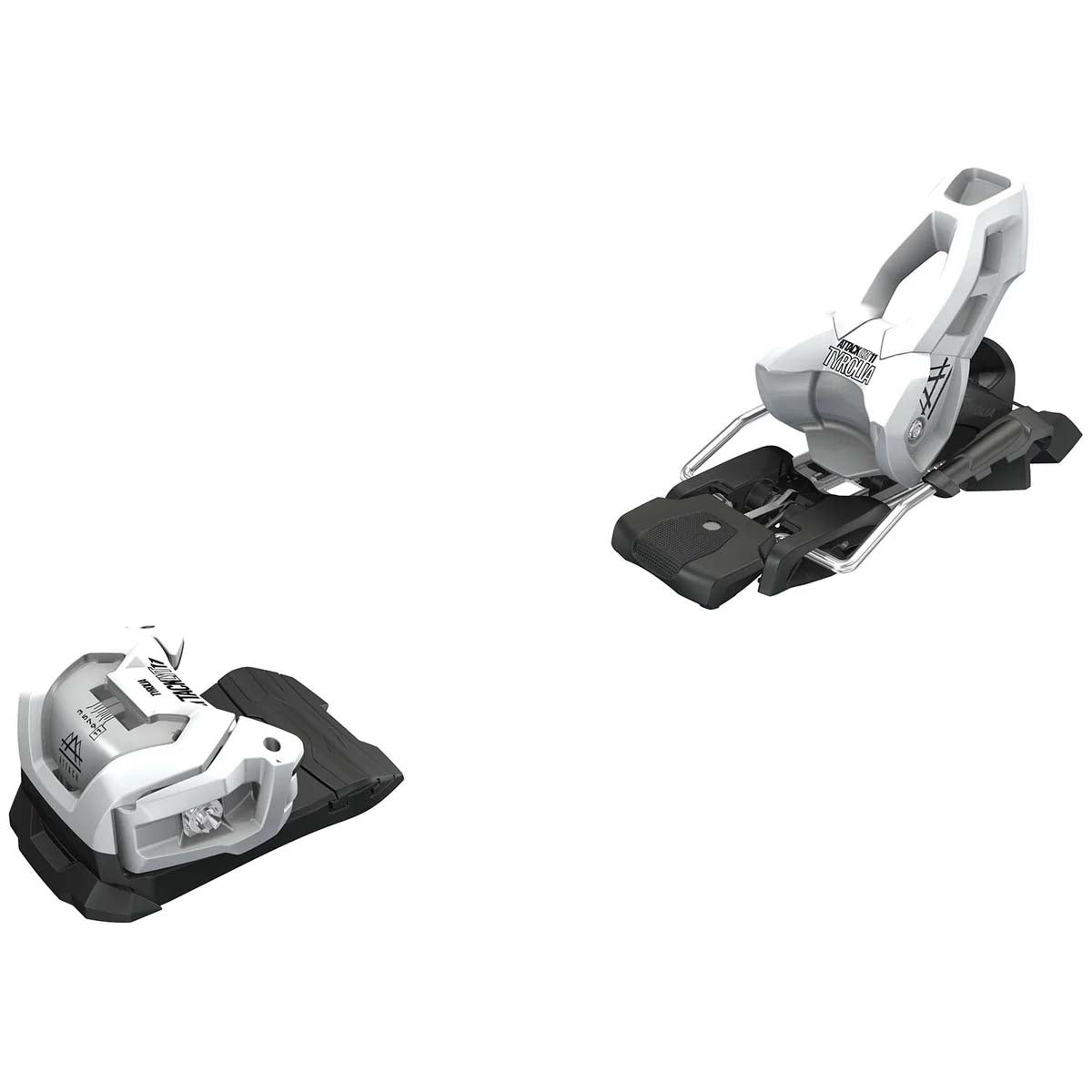 Attack LYT 11-Tyrolia Attack LYT 11 GW Ski Bindings, featuring a white color scheme, designed for adult skiers.