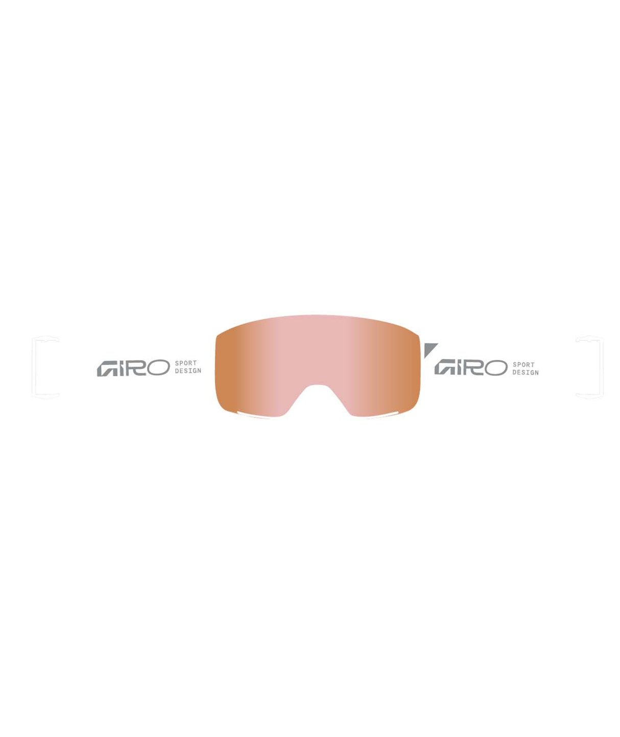 AxisGoggle-Giro ski goggles lens on a white background