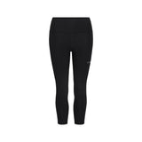 Midweight 3/4 Bottom-Black leggings on a white background