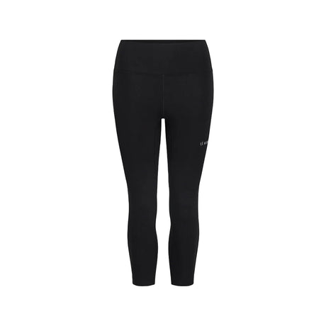 Midweight 3/4 Bottom-Black leggings on a white background