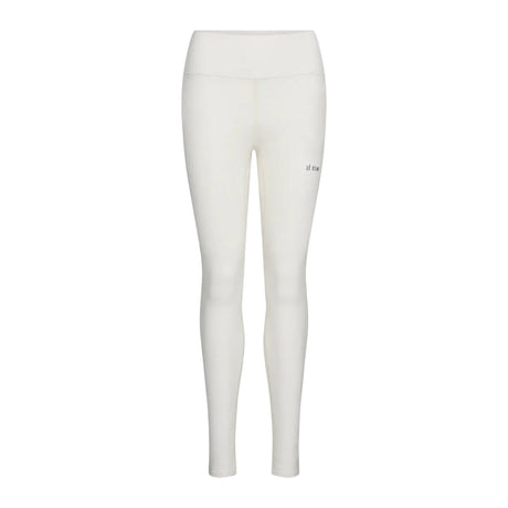 Heavyweight Antarctic Fleece Bottom-White leggings with a brand logo on a white background