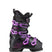 BFC75W- Black and purple ski boot with visible branding on a white background