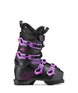 BFC75W- Black and purple ski boot with visible branding on a white background